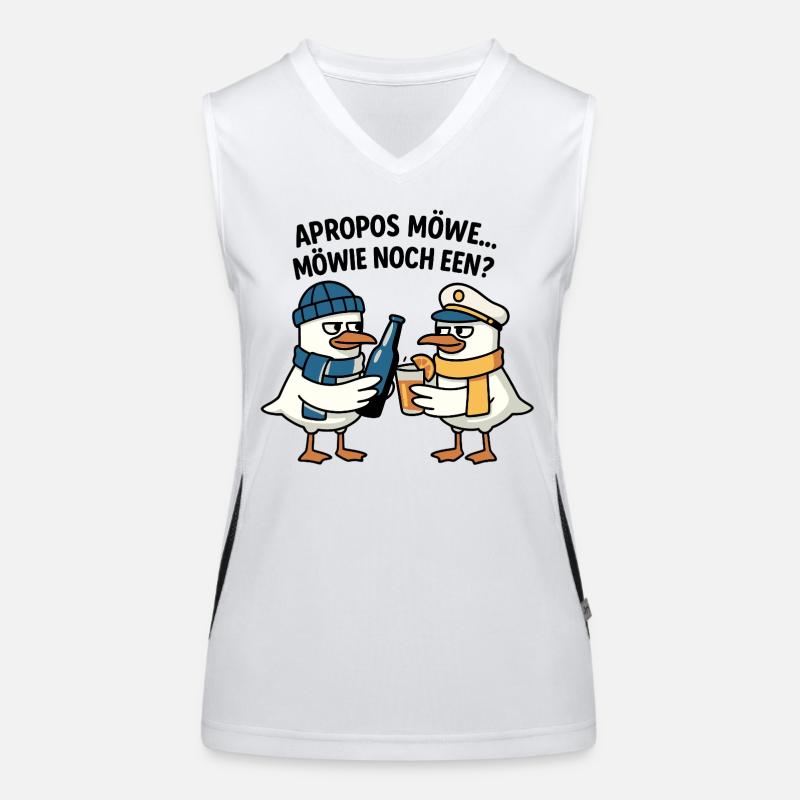 Seagulls Cheers by the Sea Women's Functional Contrast Tank Top