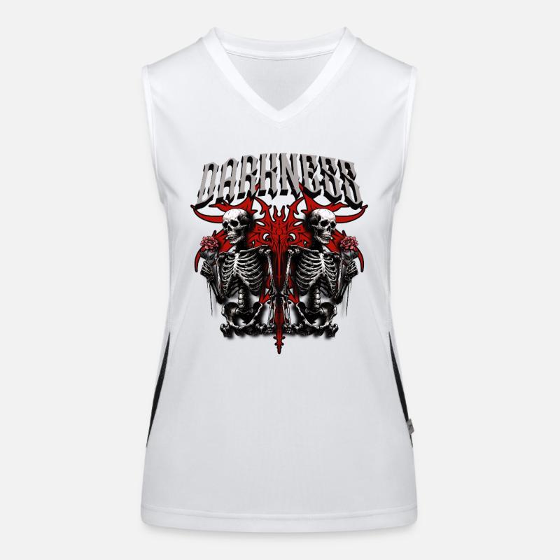 Dunkle Skelette im Gothic Stil Funktionelles Kontrast-Tank Top für Frauen