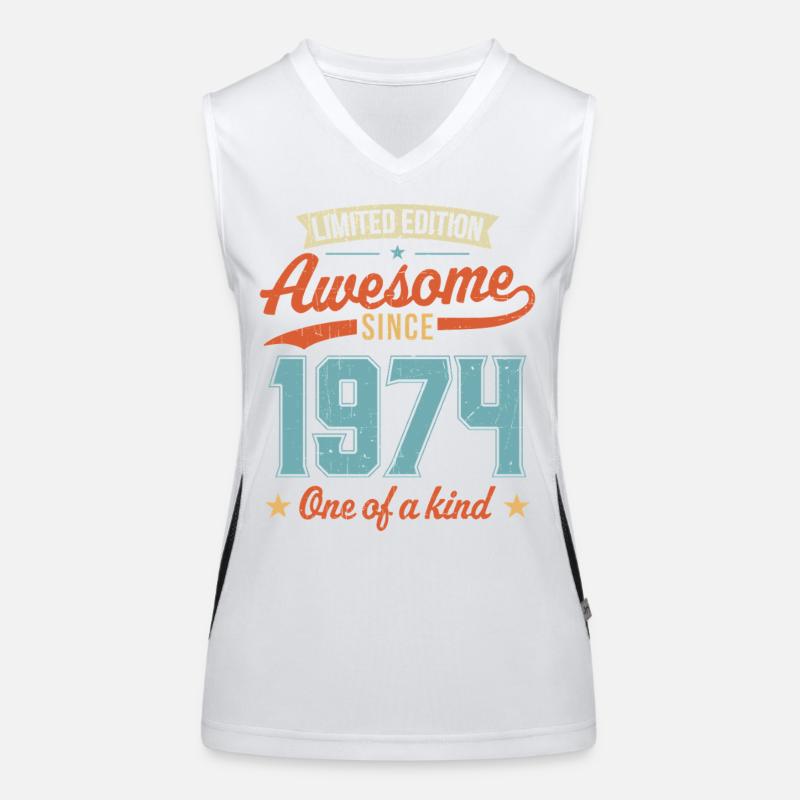 Awesome Since 1974 - Women's Functional Contrast Tank Top - white/black