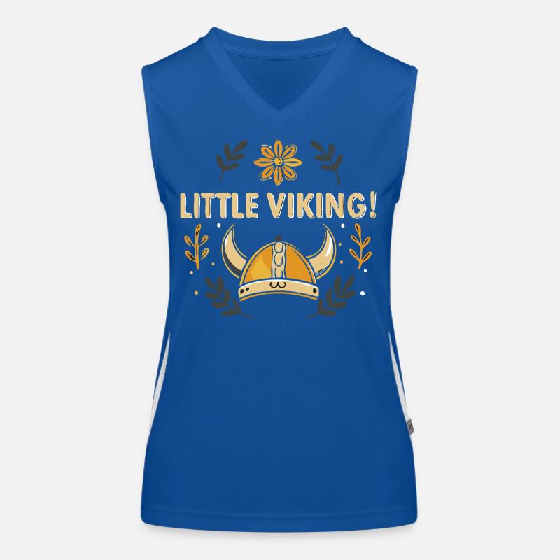 Little Viking Crowned Illustration Women's Functional Contrast Tank Top