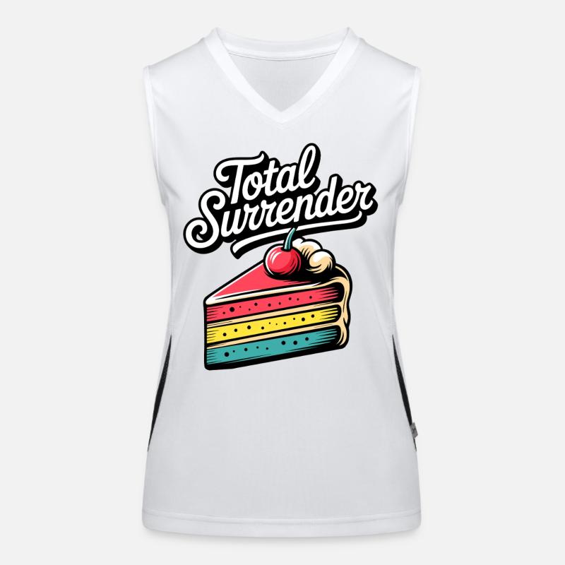 Total Surrender Kuchen Pop Art Funktionelles Kontrast-Tank Top für Frauen