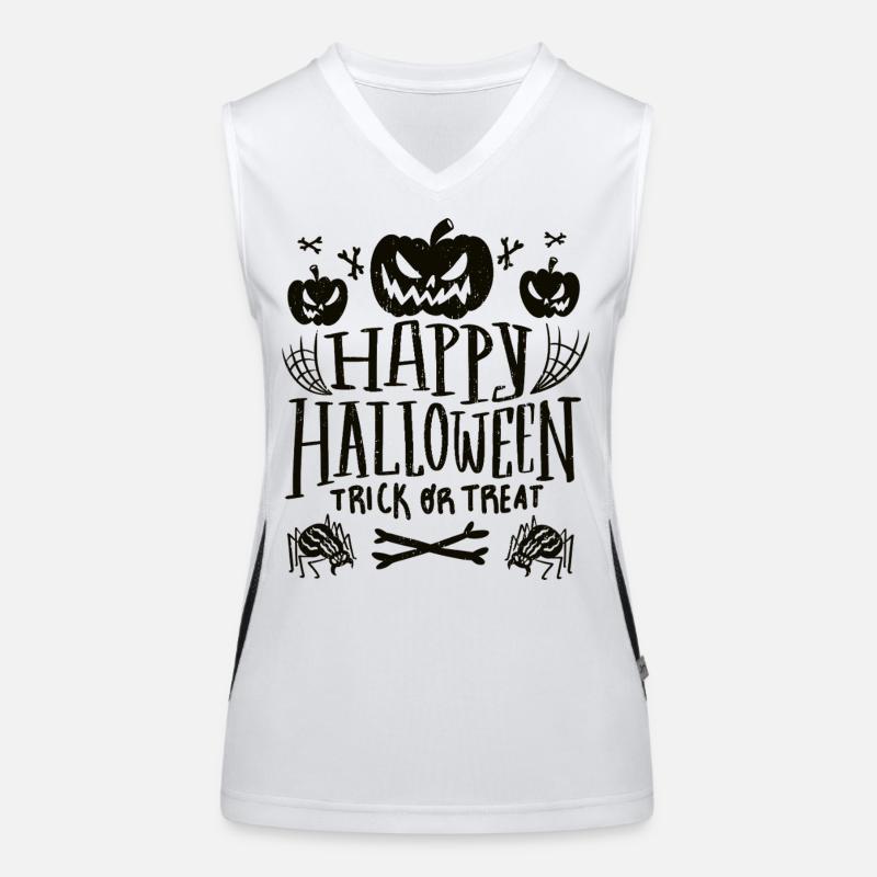 Fröhliches Halloween-Süßes oder Saures Funktionelles Kontrast-Tank Top für Frauen
