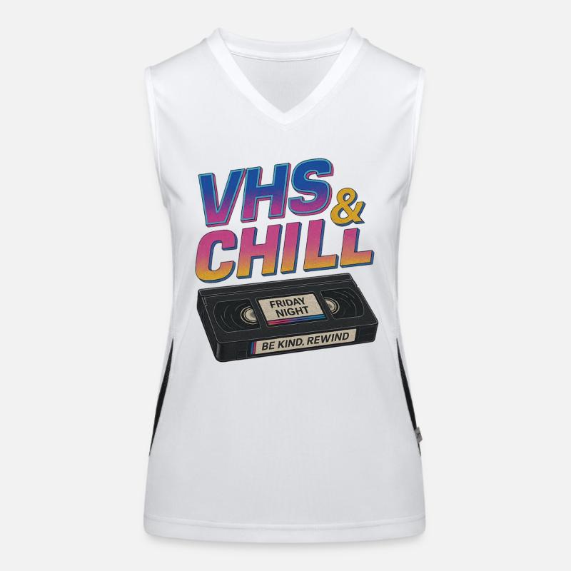 Conception de cassettes VHS & Chill Retro Débardeur respirant contrasté Femme