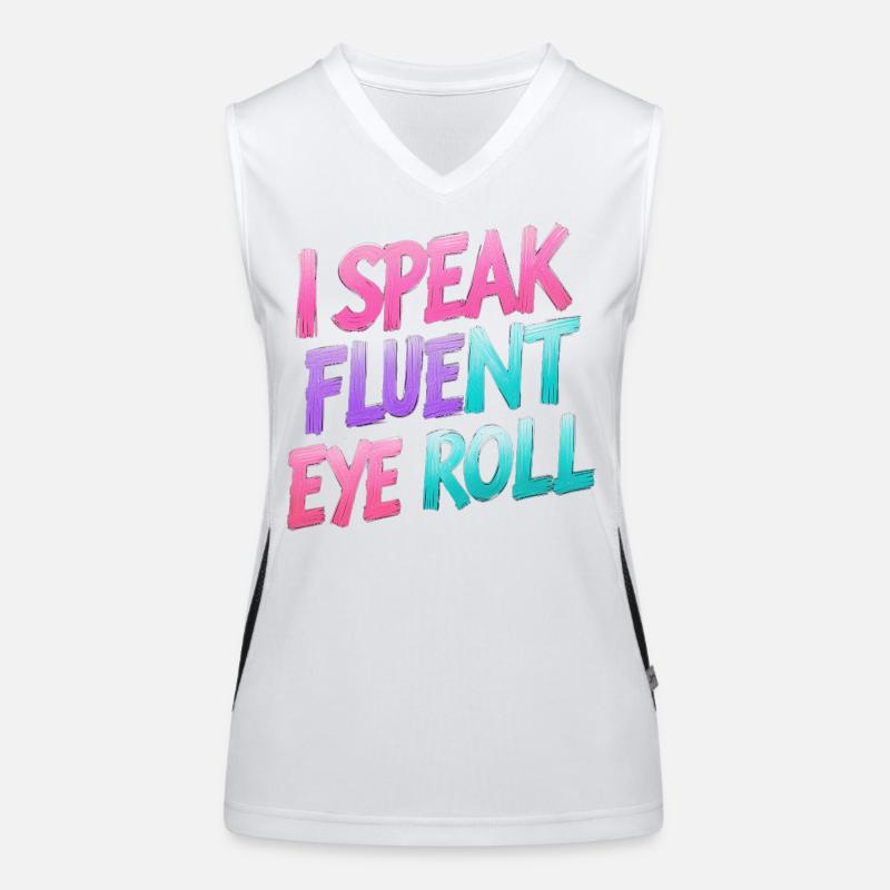Augenrollen mit Wortwitz Funktionelles Kontrast-Tank Top für Frauen