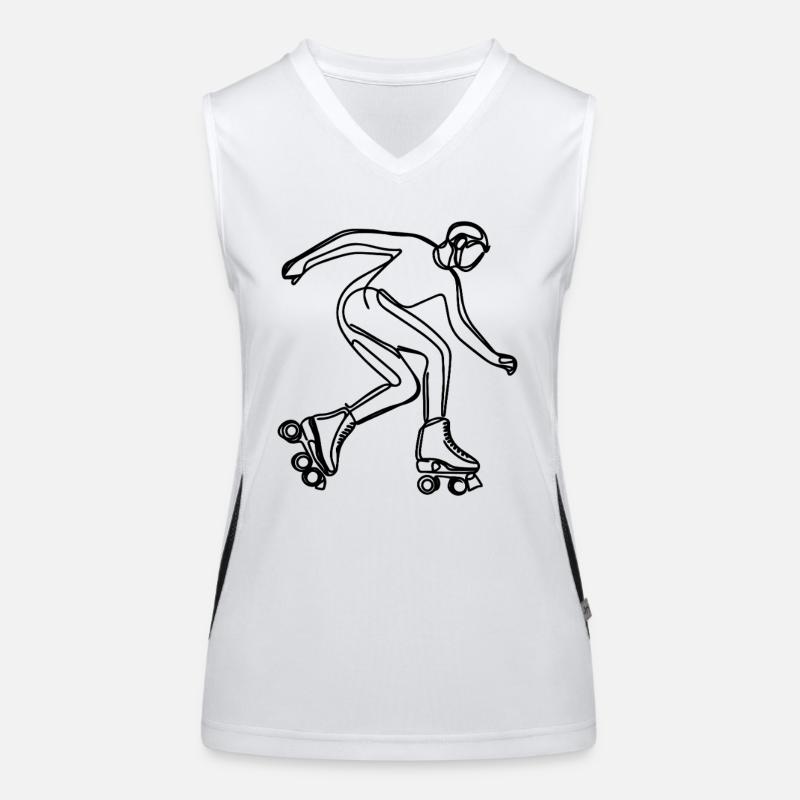 Rollschuhläufer Funktionelles Kontrast-Tank Top für Frauen