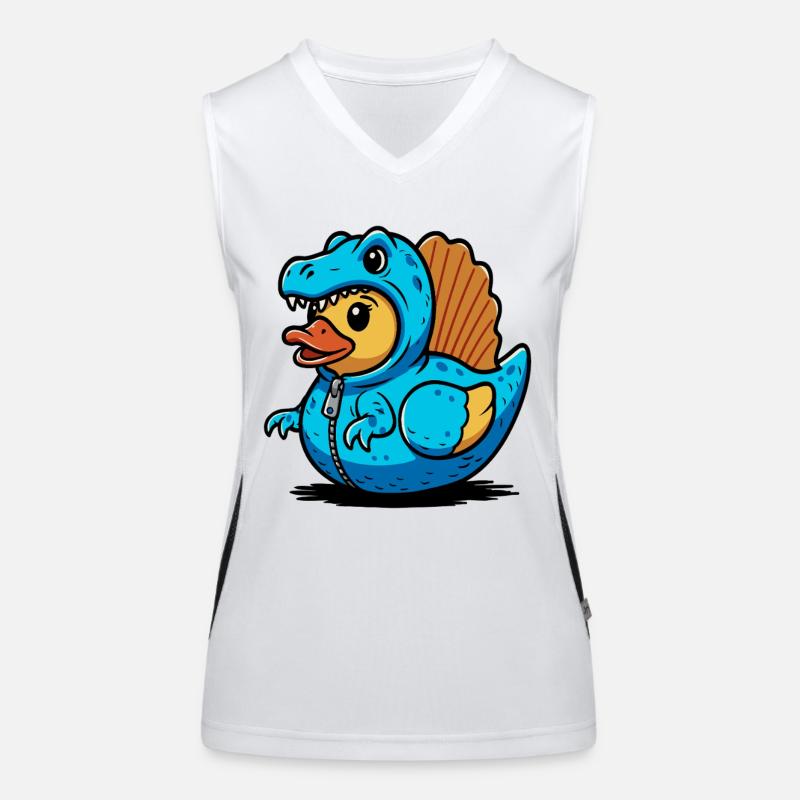 Spinosaurus Blue Dino Dragon Milkling Débardeur respirant contrasté Femme