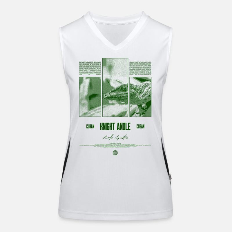 Cuban Knight Anole Lizard Owner Reptile Keeper Women's Functional Contrast Tank Top