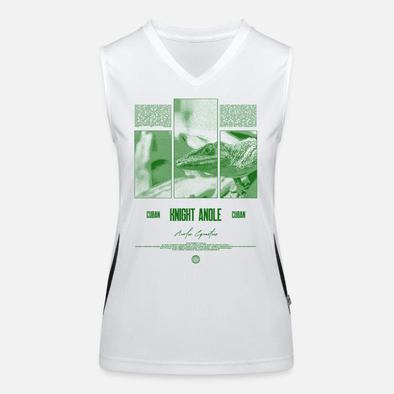 Cuban Knight Anole Lizard Owner Reptile Keeper Women's Functional Contrast Tank Top