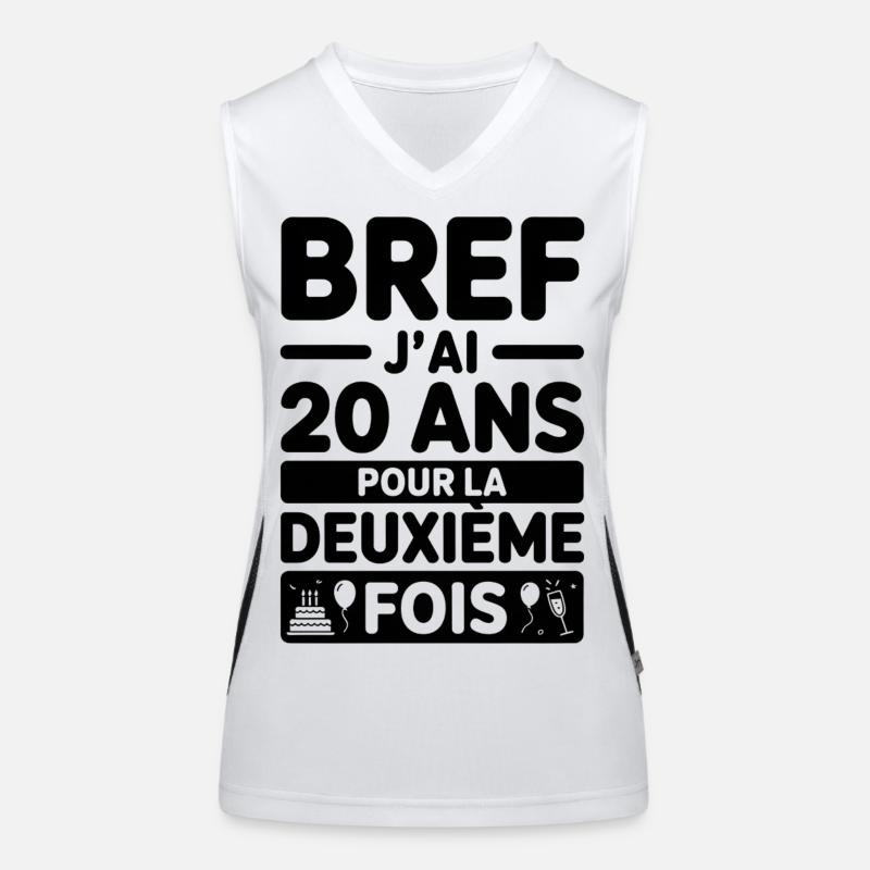 20 ans pour la deuxième fois Débardeur respirant contrasté Femme
