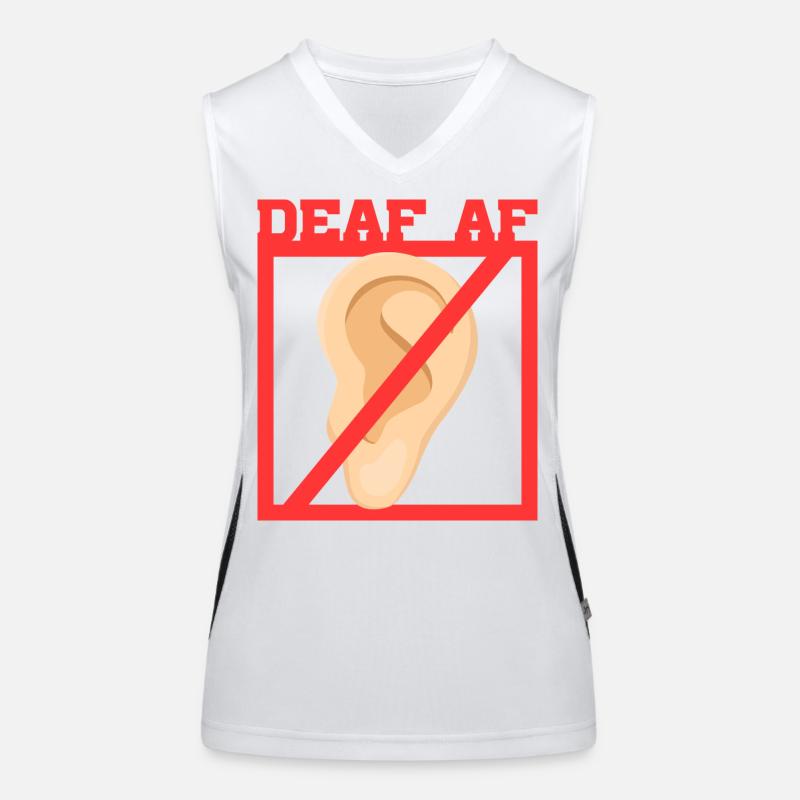 Deaf Deaf Hearing Impairment Women's Functional Contrast Tank Top