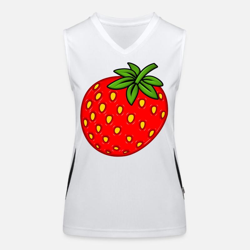 Erdbeere Funktionelles Kontrast-Tank Top für Frauen