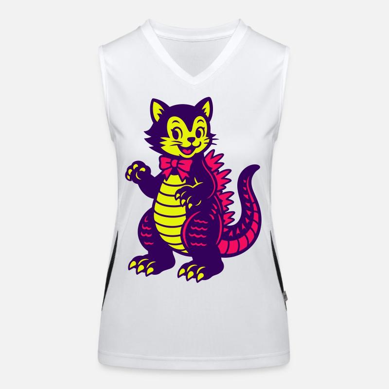 Cat Monster Super Cute Women's Functional Contrast Tank Top
