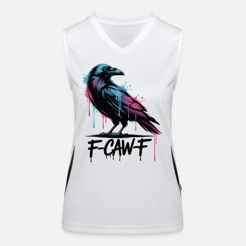 F-Caw-F Meme Krähe Funktionelles Kontrast-Tank Top für Frauen