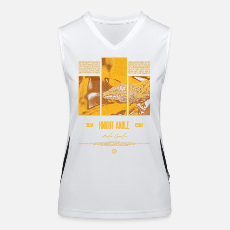 Cuban Knight Anole Lizard Owner Reptile Keeper Women's Functional Contrast Tank Top