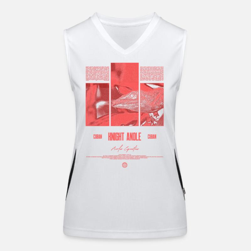 Cuban Knight Anole Lizard Owner Reptile Keeper Women's Functional Contrast Tank Top