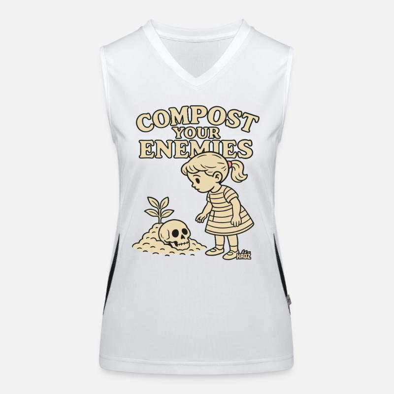 Kompostiere deine Feinde Funktionelles Kontrast-Tank Top für Frauen