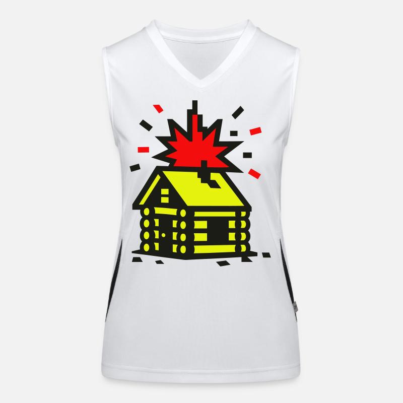 Explosion Hut 8bit Pixel Art Débardeur respirant contrasté Femme
