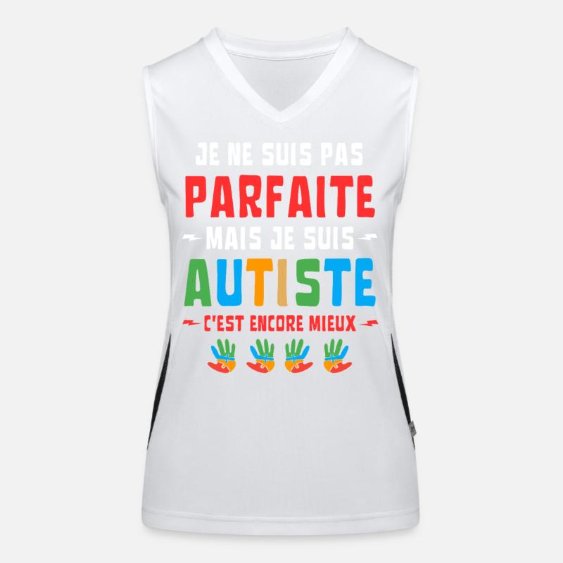I'M NOT PERFECT BUT AUTISTIC Women's Functional Contrast Tank Top