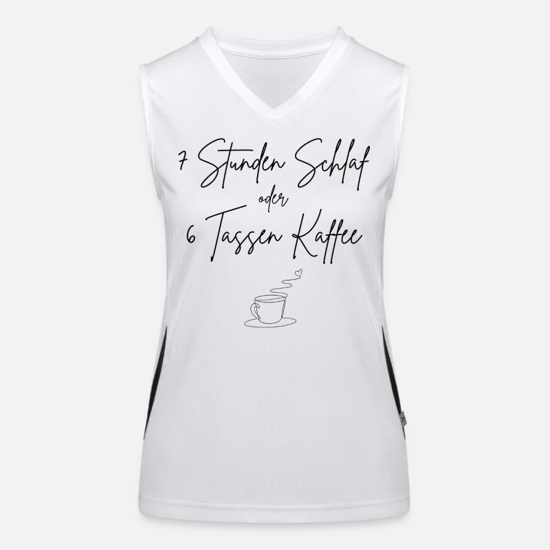 7 Stunden Schlaf oder 6 Tassen Kaffee Funktionelles Kontrast-Tank Top für Frauen