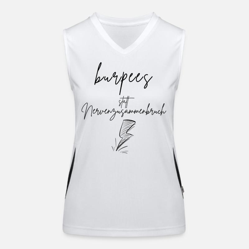 des burpees au lieu de la dépression nerveuse Débardeur respirant contrasté Femme