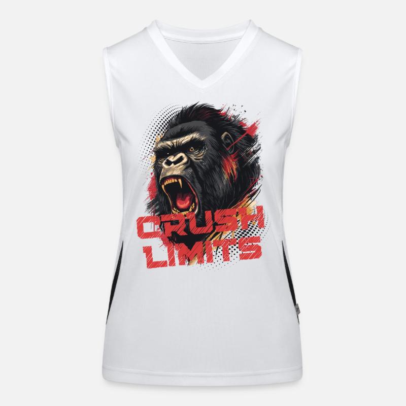 Crush Limits - Gorilla Motivation Débardeur respirant contrasté Femme