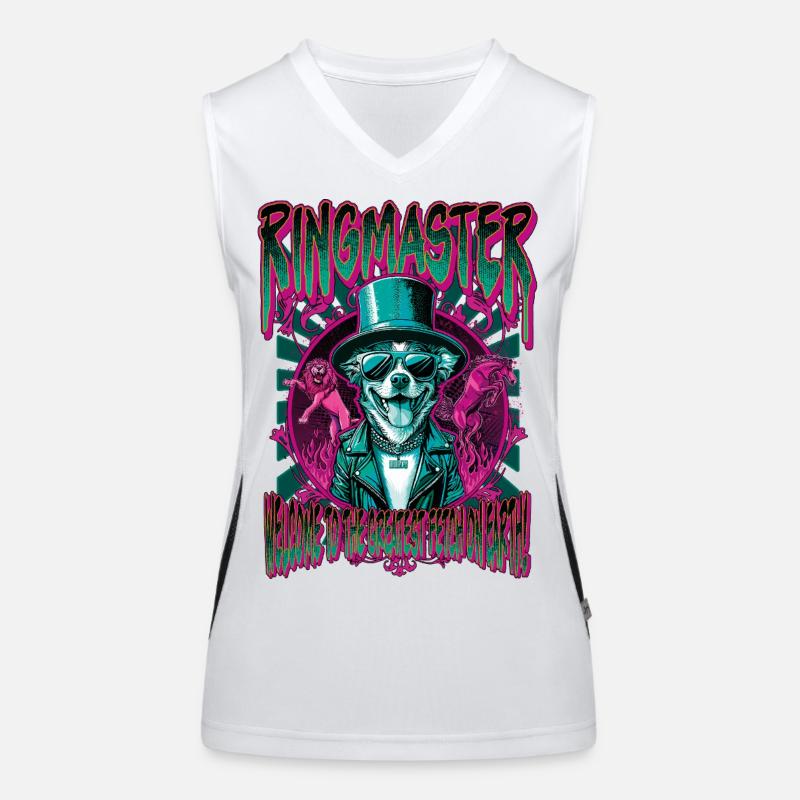 Cirque Du Doggo Funktionelles Kontrast-Tank Top für Frauen