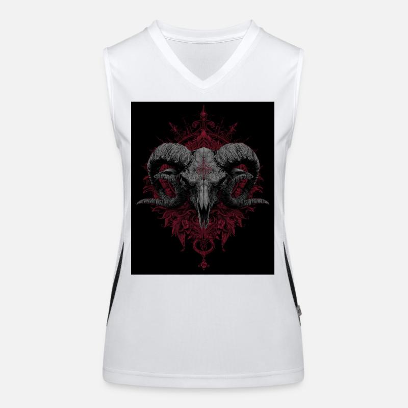 Dark Ramen Skull Women's Functional Contrast Tank Top