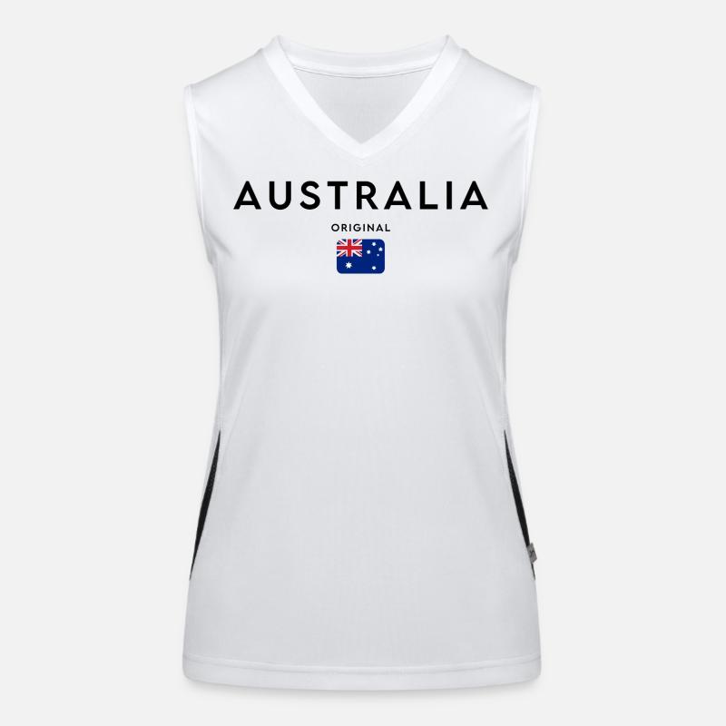 Australische Flagge, Australischer Stolz Funktionelles Kontrast-Tank Top für Frauen