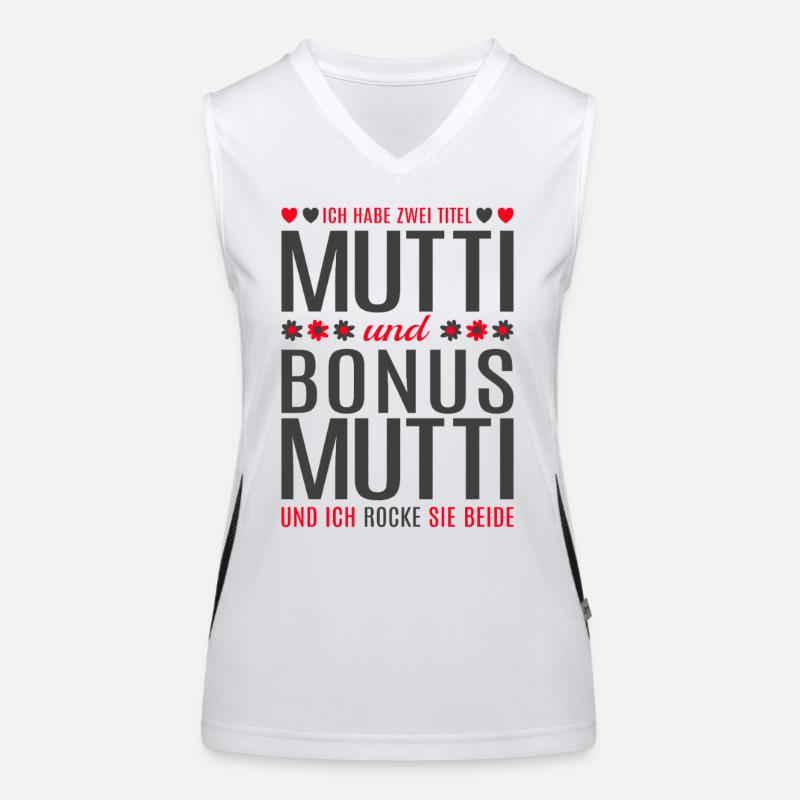 Mama Mutti Mutter Bonus Mutti Muttertag Geschenk Funktionelles Kontrast-Tank Top für Frauen
