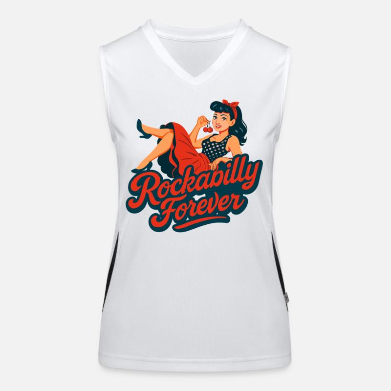 Rockabilly Forever Pin-up Graphique Débardeur respirant contrasté Femme