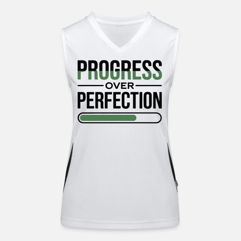 Le progrès plutôt que la perfection Débardeur respirant contrasté Femme