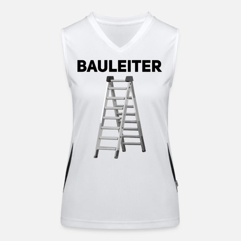 Bauleiter – Lustiger Handwerker Spruch Funktionelles Kontrast-Tank Top für Frauen
