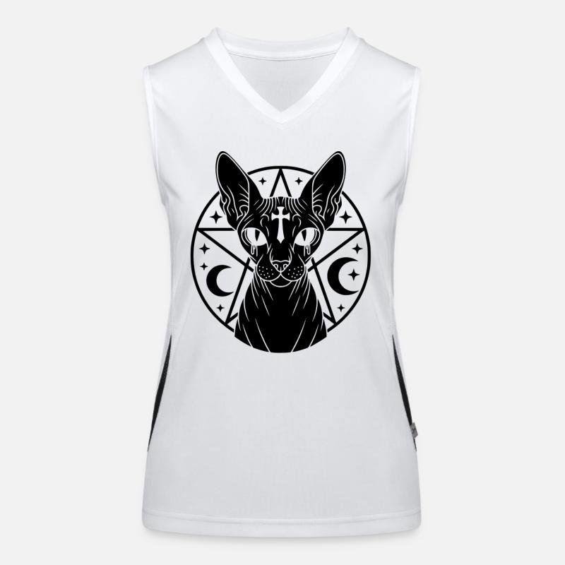 Occulte Sphynx Cat Débardeur respirant contrasté Femme