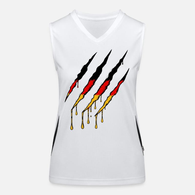 Patriotic Germany Scratch Marks Women's Functional Contrast Tank Top