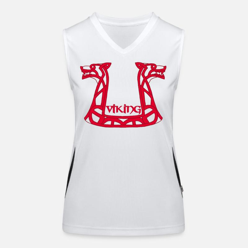 Red Viking Dragon Women's Functional Contrast Tank Top