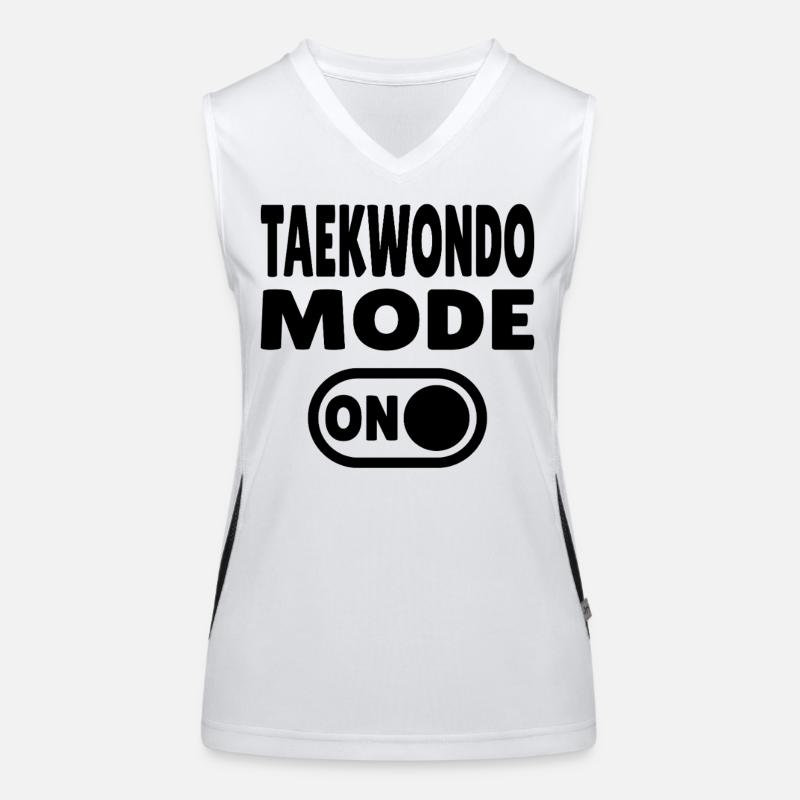 Mode Taekwondo activé – Puissance pour les amateurs d’arts martiaux Débardeur respirant contrasté Femme