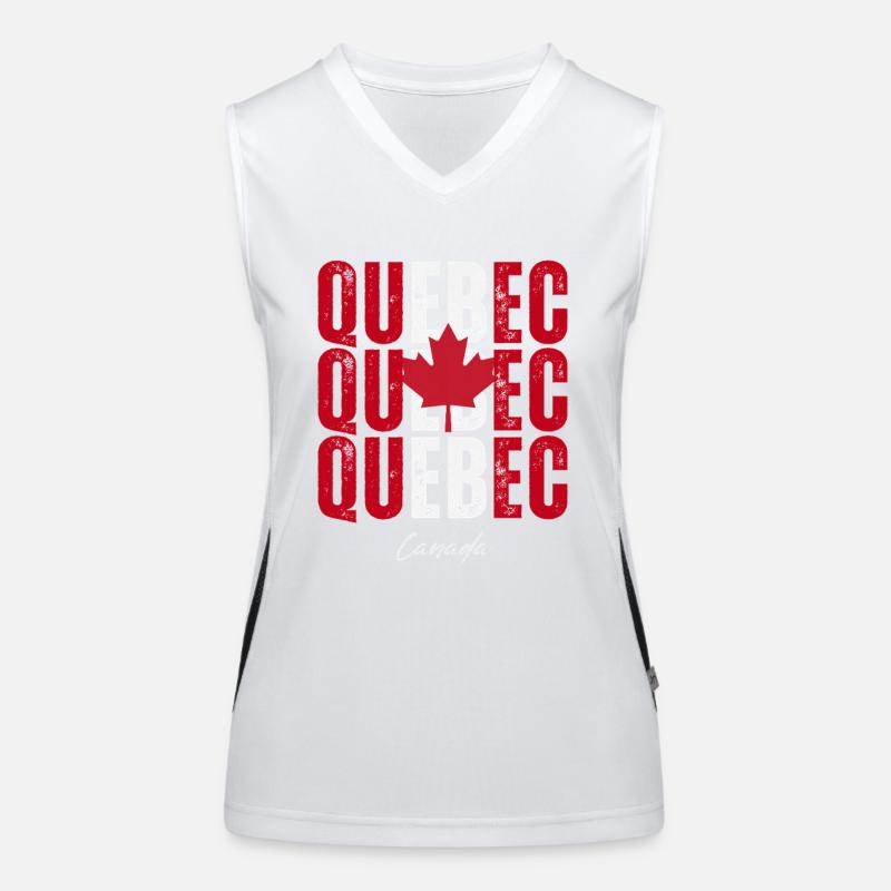 Quebec Canada, I love Quebec Women's Functional Contrast Tank Top