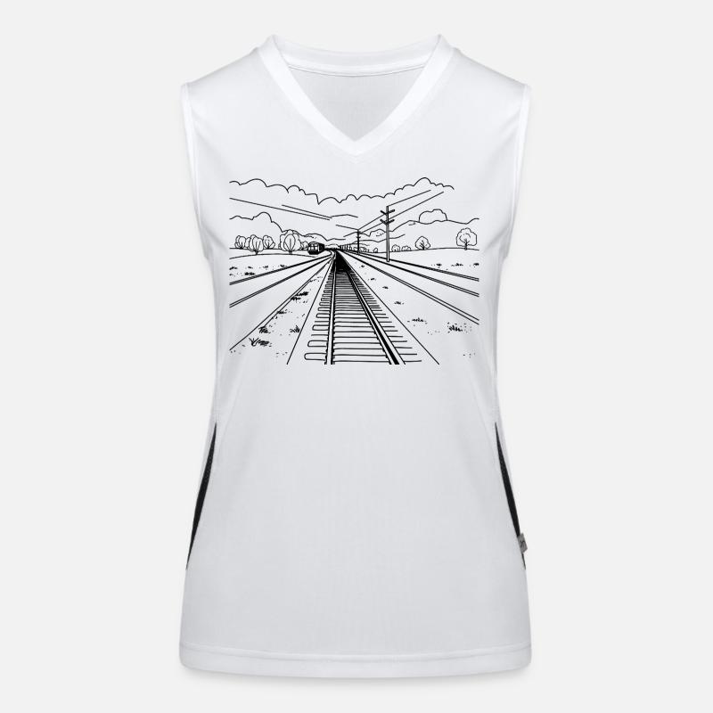 Railway Sketch Women's Functional Contrast Tank Top