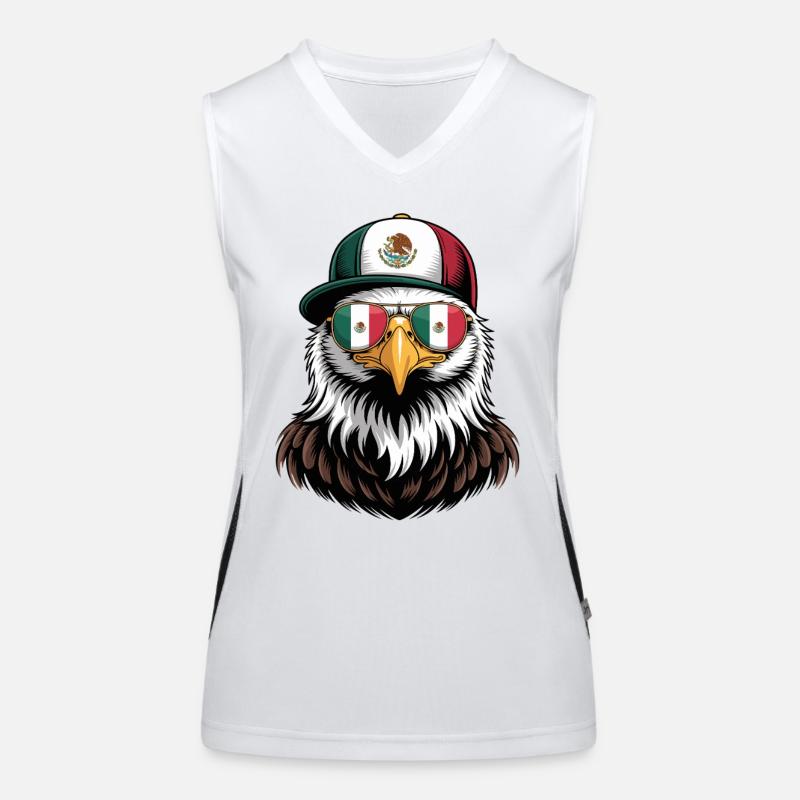 Lunettes de soleil rétro Mexican Eagle Débardeur respirant contrasté Femme