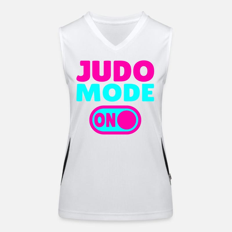 Judo Mode ON – Stärke, Disziplin & Kampfgeist Funktionelles Kontrast-Tank Top für Frauen
