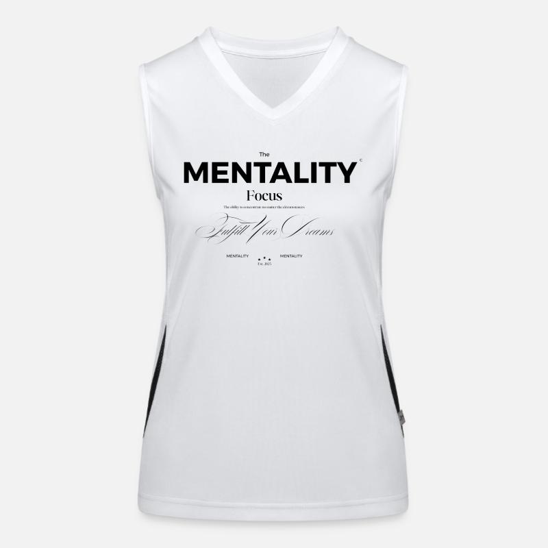 typography letter design Inspirational quotes Women's Functional Contrast Tank Top