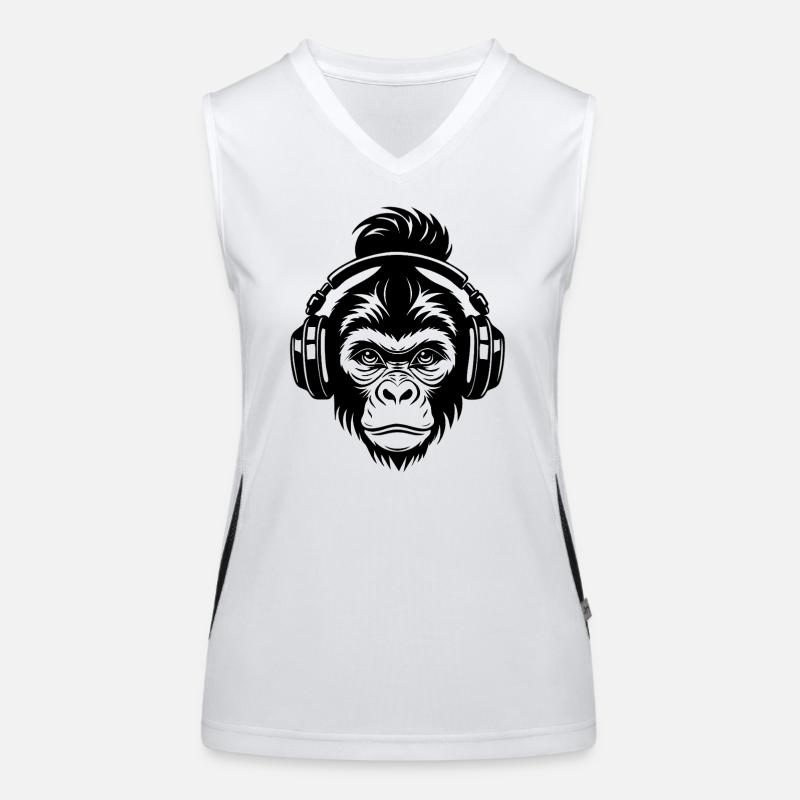 Chemise Funky Monkey Head Loop Beat Edition Débardeur respirant contrasté Femme