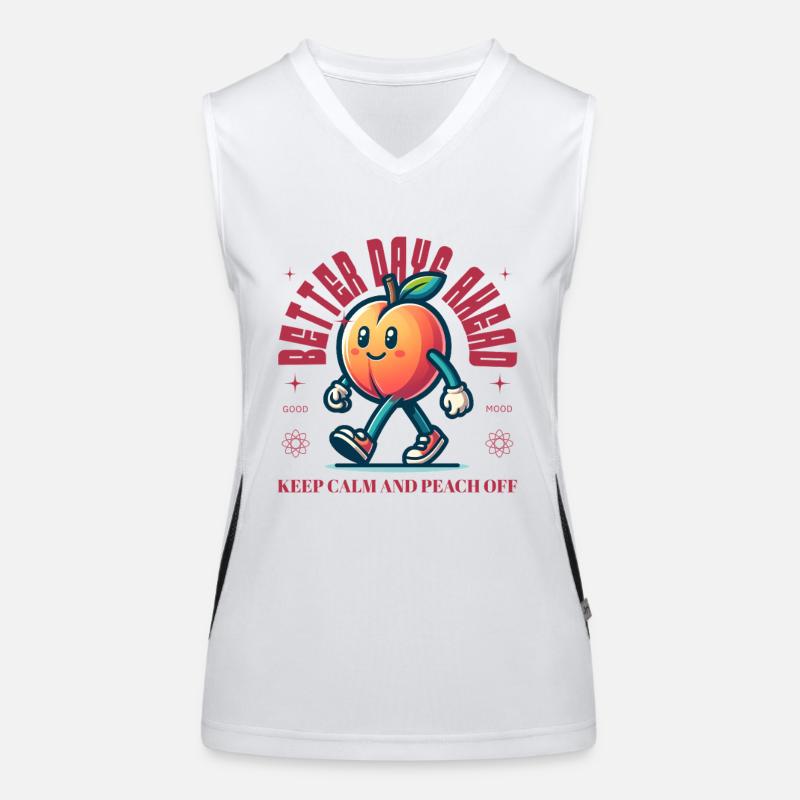 Funny Peach Saying Fruit Lover Peaches Women's Functional Contrast Tank Top