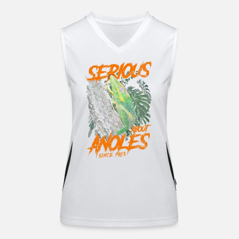 Seit 1983 ernsthaft mit dem kubanischen Ritter Anolis Funktionelles Kontrast-Tank Top für Frauen