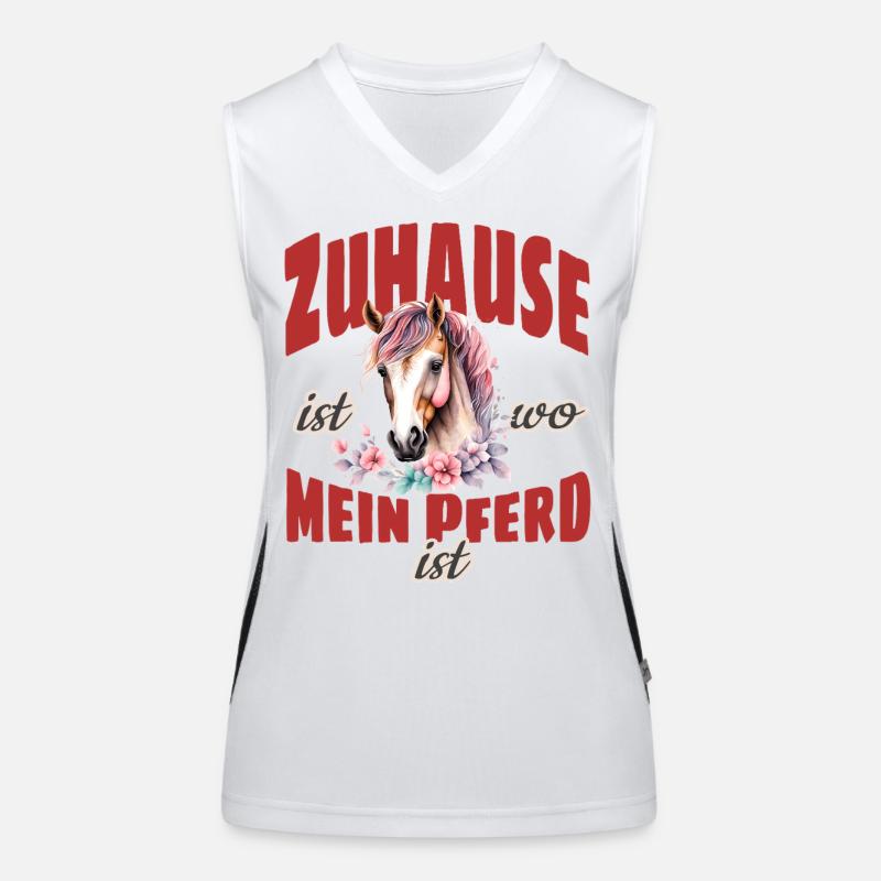 Cavalier : La maison, c’est mon cheval Débardeur respirant contrasté Femme