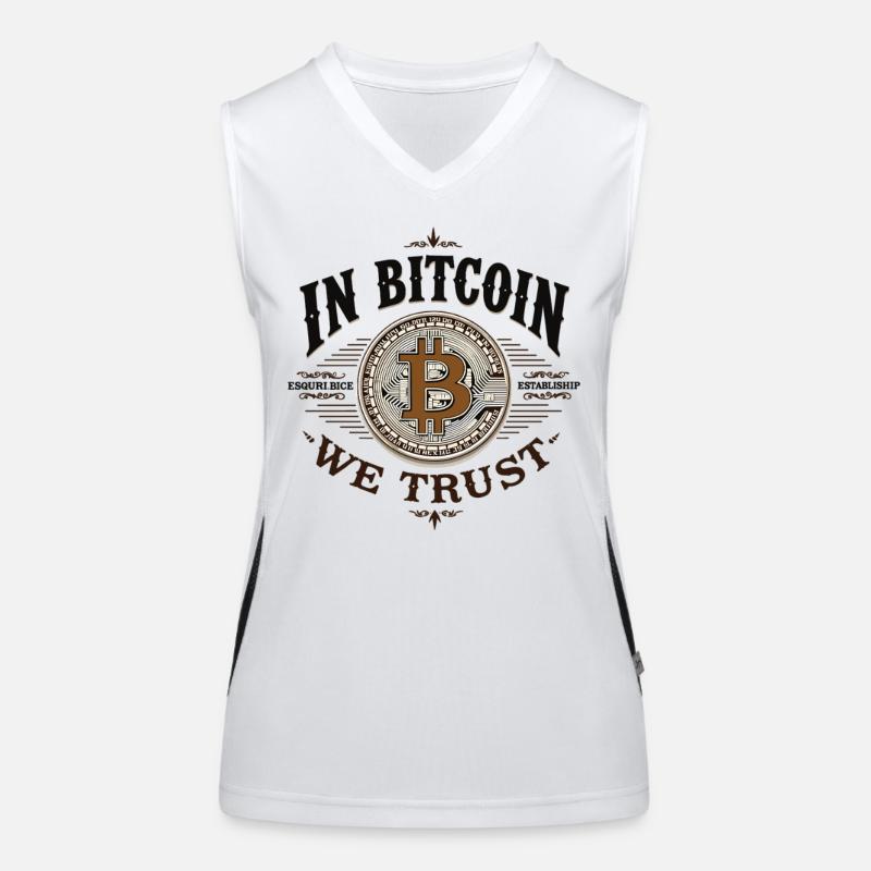 Dans Bitcoin We Trust – Crypto Vintage Btc Débardeur respirant contrasté Femme