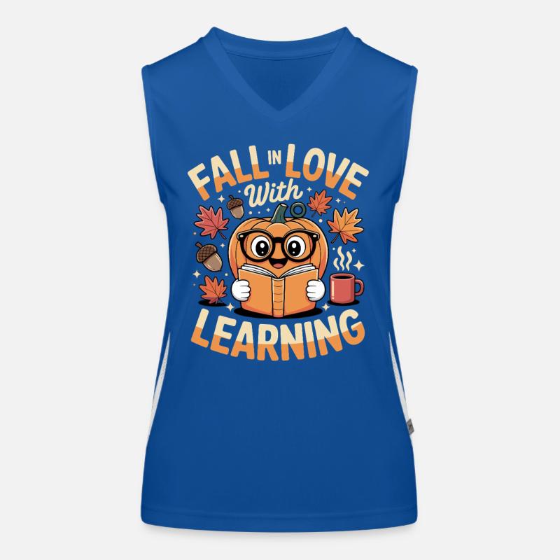 Fall In Love With Teaching Herbst Lehrerin Funktionelles Kontrast-Tank Top für Frauen