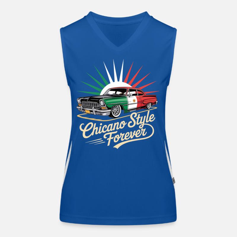 Chicano Forever Mexiko Pride Funktionelles Kontrast-Tank Top für Frauen