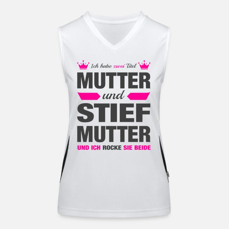 Stiefmutter Stiefmama Mama Muttertag Geschenk Funktionelles Kontrast-Tank Top für Frauen