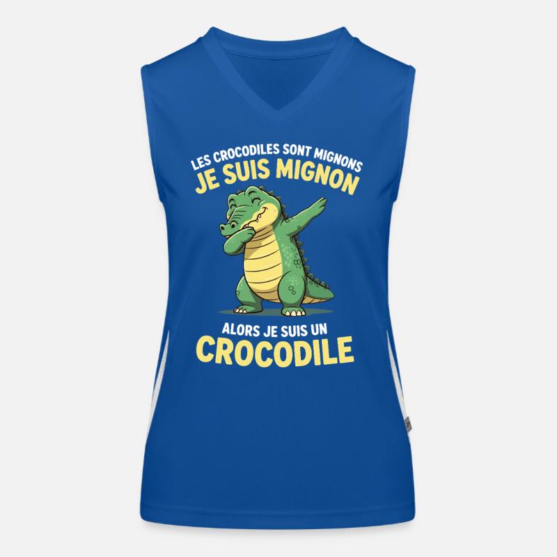 Les crocodiles sont mignons je suis mignon Débardeur respirant contrasté Femme